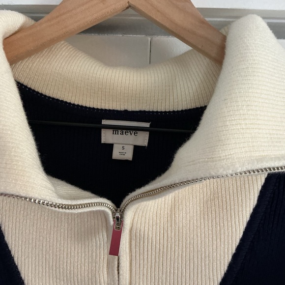 Anthropologie Maeve Varsity Sweater Twofer Mini Dress size small - Picture 5 of 8